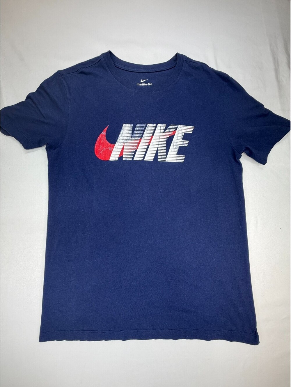 The Nike Tee Men's T Shirt Short Sleeve Crew Neck Graphic Print Size M Blue